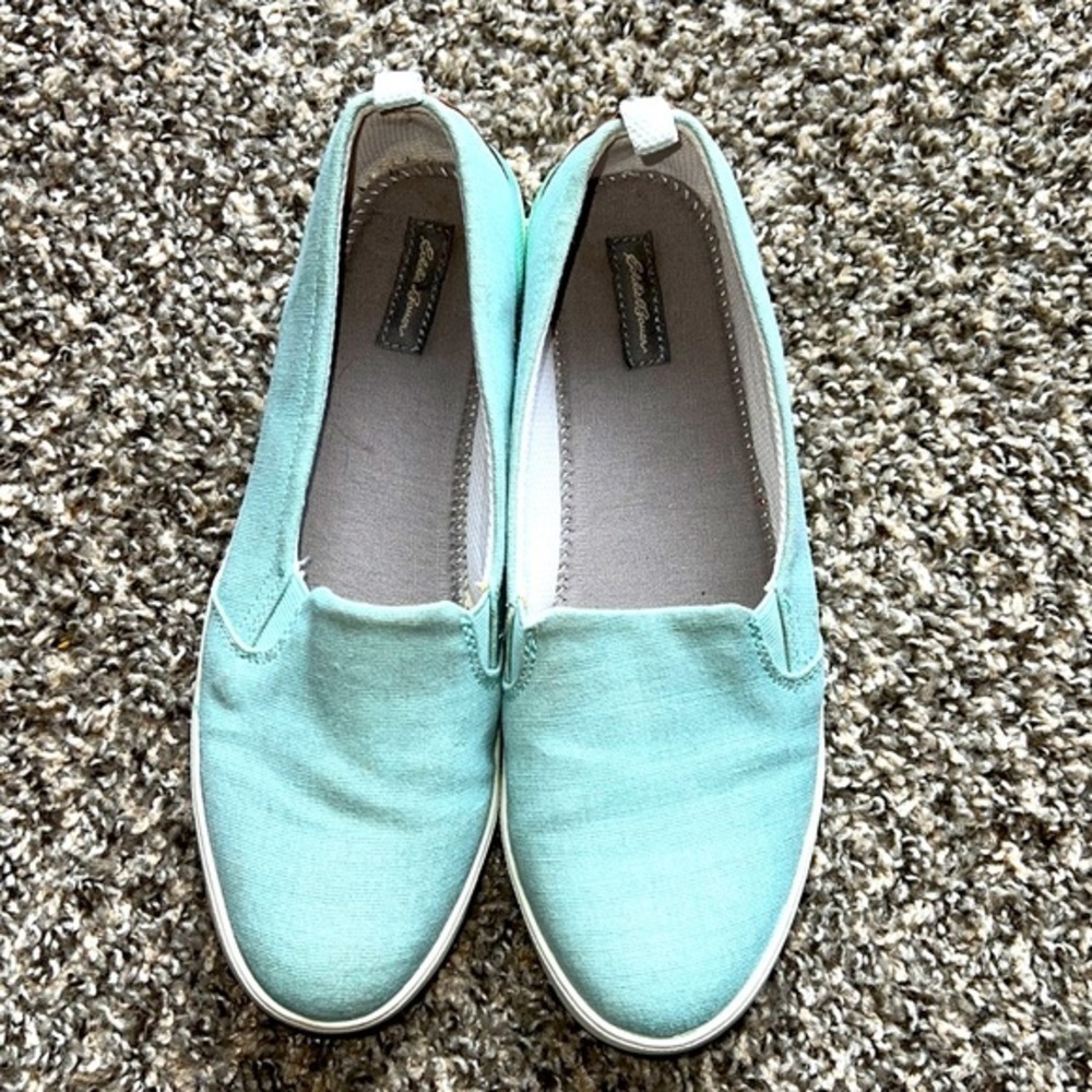 EDDIE BAUER Beach Deck Boat Dockers Canvas Loafers Shoes Size 9